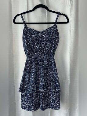Emerald Sundae Navy & White Polka Dot Mini Sundress